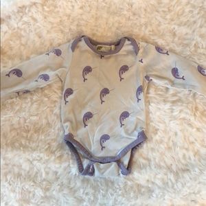 Monica + Andy Purple Narwhals Onesie